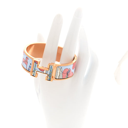 エルメス エナメル プリント ワイド コスモグラフィア ユニヴェルサリス クリック クラック H ブレスレット PM アルバム ド ソワ (代金引換)
