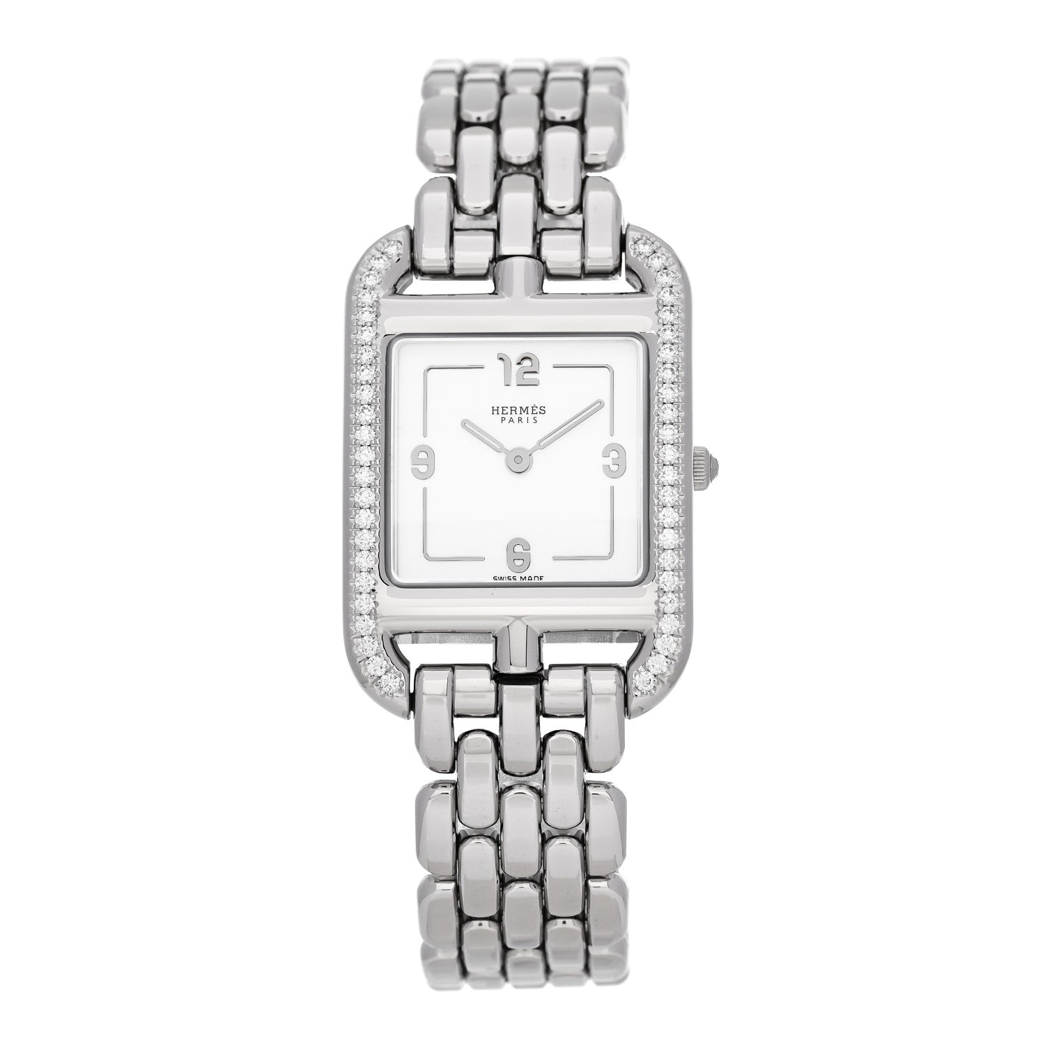 エルメス ステンレススチール ダイヤモンド ベゼル 23mm ケープコッド クォーツ ウォッチ (代金引換)