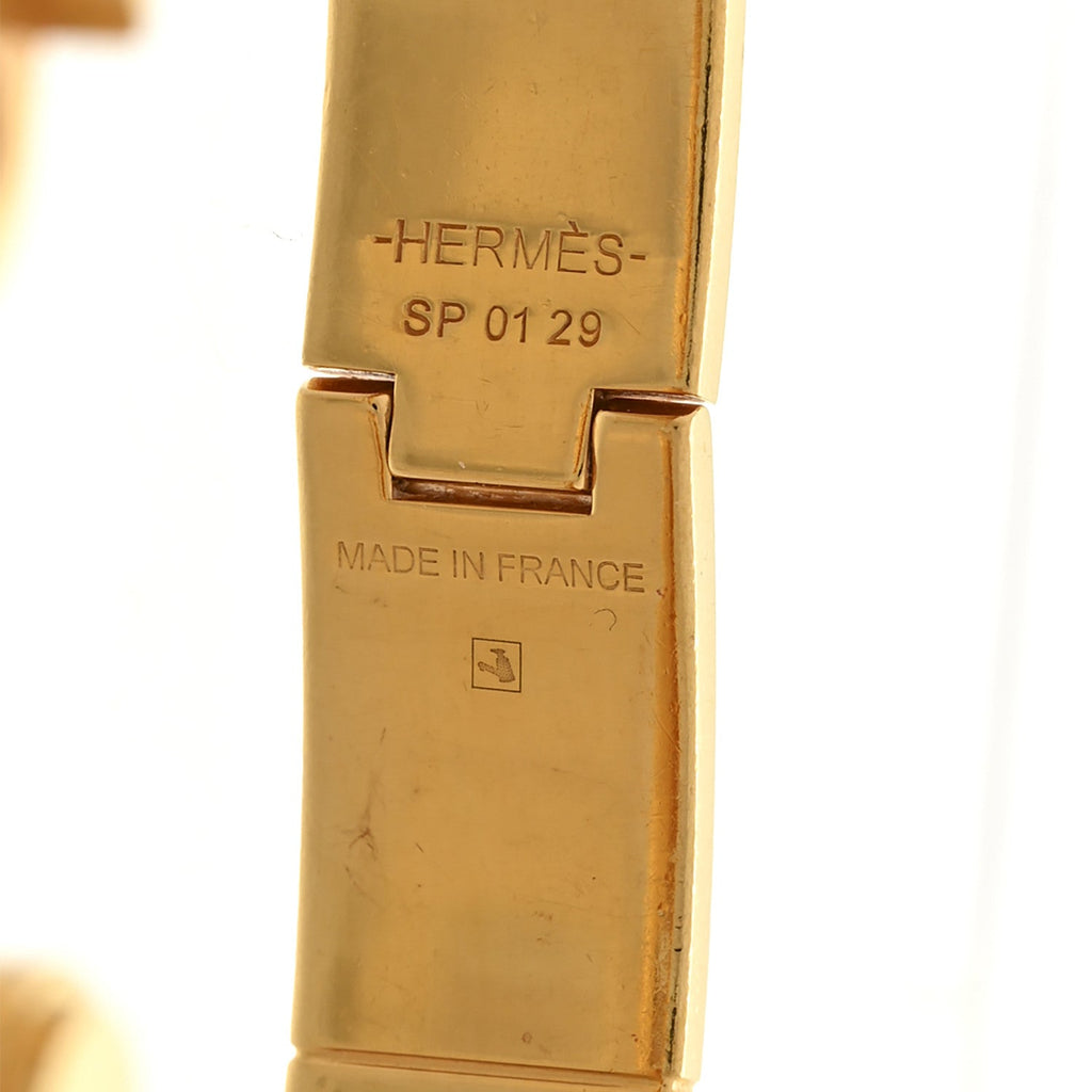 エルメス エナメル プリント ナロー コリエ ド シアン Hinged ブレスレット M ラ ヴィ アン ルージュ (代金引換)