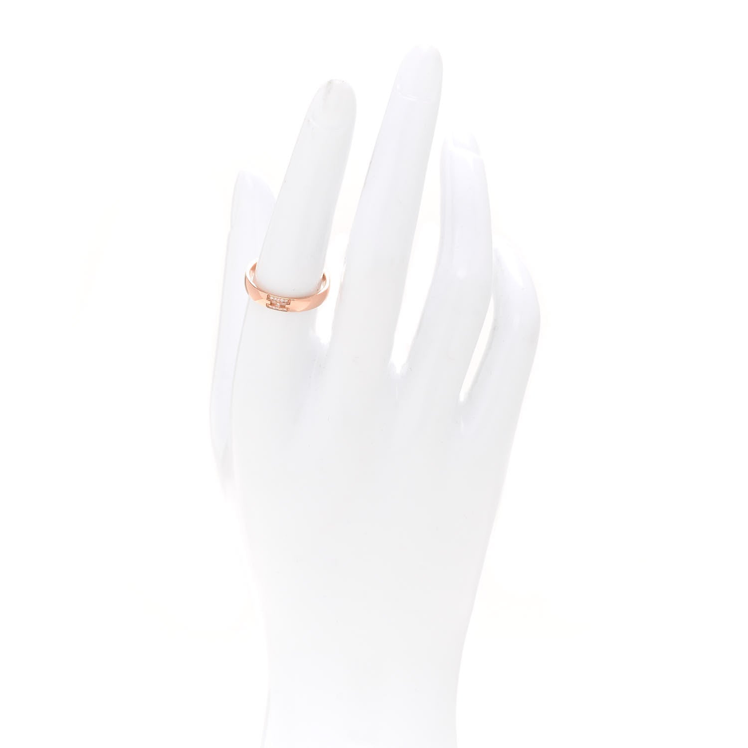 エルメス 18K ローズゴールド ダイヤモンド エヴァー ヘラクレス ウェディングバンドリング 54 6.75 (代金引換)