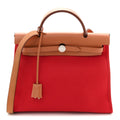 エルメス ヴァッシュ ハンター トワイル Herbag Zip 31 PM ルージュトマト ナチュラル (代金引換)
