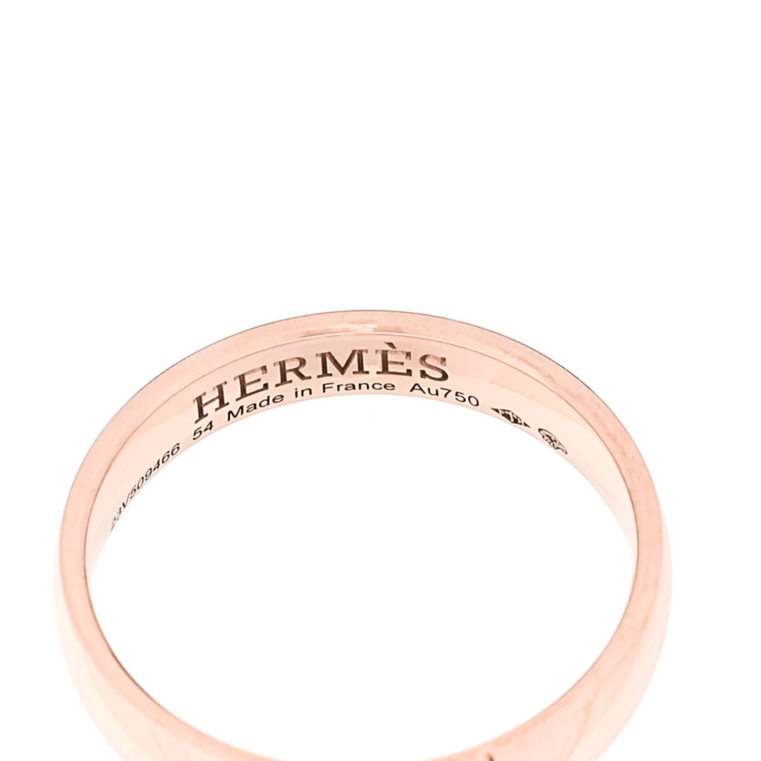 エルメス 18K ローズゴールド ダイヤモンド エヴァー ヘラクレス ウェディングバンドリング 54 6.75 (代金引換)
