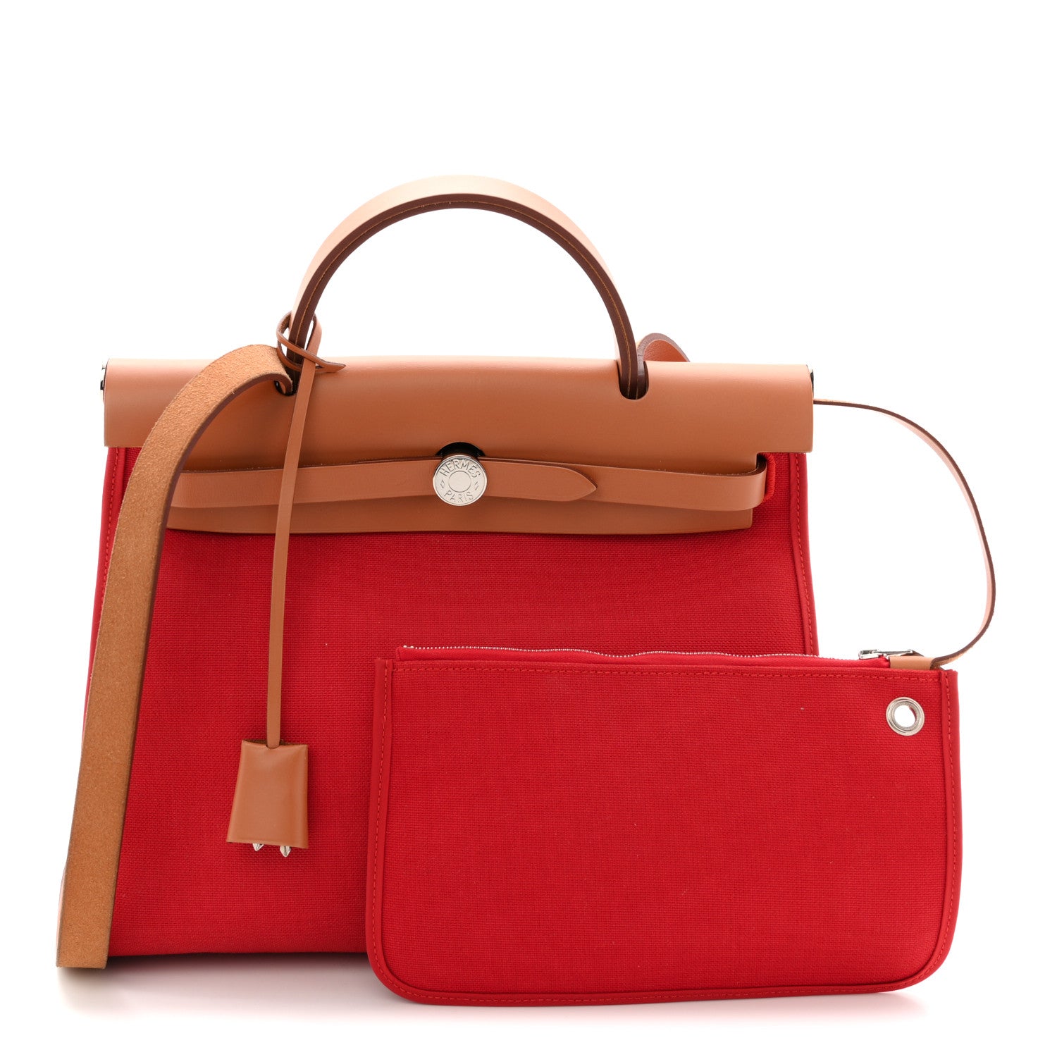 エルメス ヴァッシュ ハンター トワイル Herbag Zip 31 PM ルージュトマト ナチュラル (代金引換)