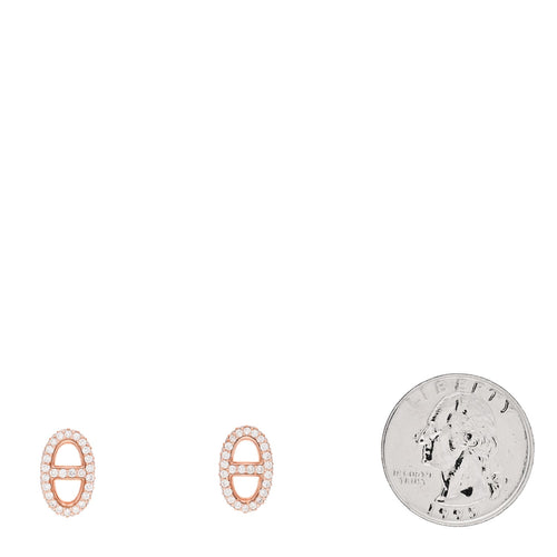エルメス 18K ローズゴールド ダイヤモンド ニュー ファランドル ピアス (代金引換)