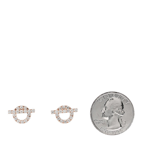 エルメス 18K ローズゴールド ダイヤモンド フィネス ピアス (代金引換)