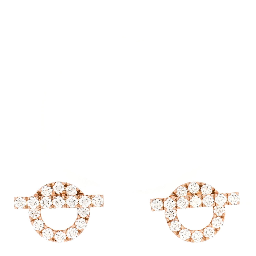 エルメス 18K ローズゴールド ダイヤモンド フィネス ピアス (代金引換)