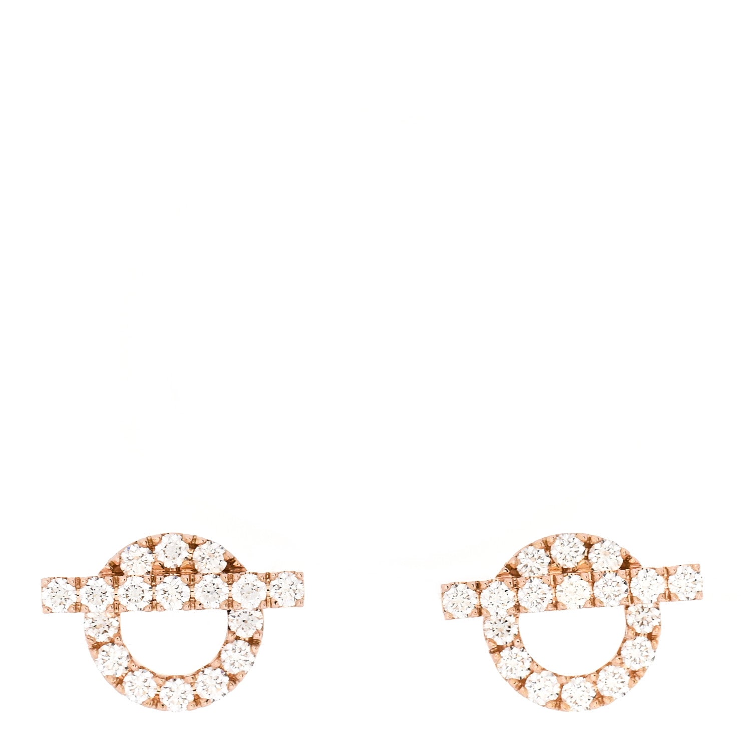 エルメス 18K ローズゴールド ダイヤモンド フィネス ピアス (代金引換)