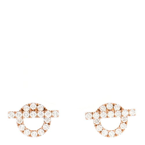 エルメス 18K ローズゴールド ダイヤモンド フィネス ピアス (代金引換)