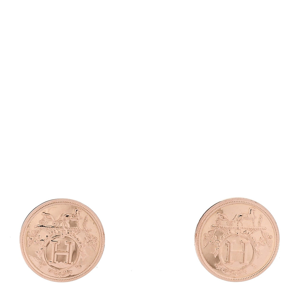 エルメス 18K ローズゴールド TPM エクスリブリス スタッドピアス (代金引換)