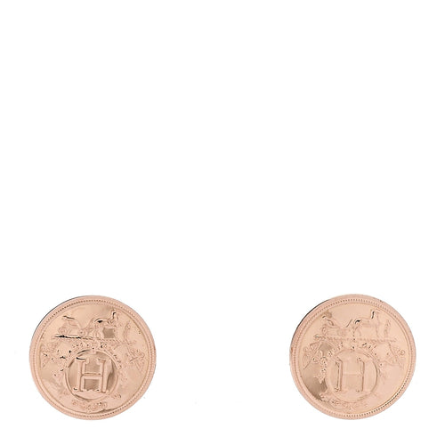 エルメス 18K ローズゴールド TPM エクスリブリス スタッドピアス (代金引換)
