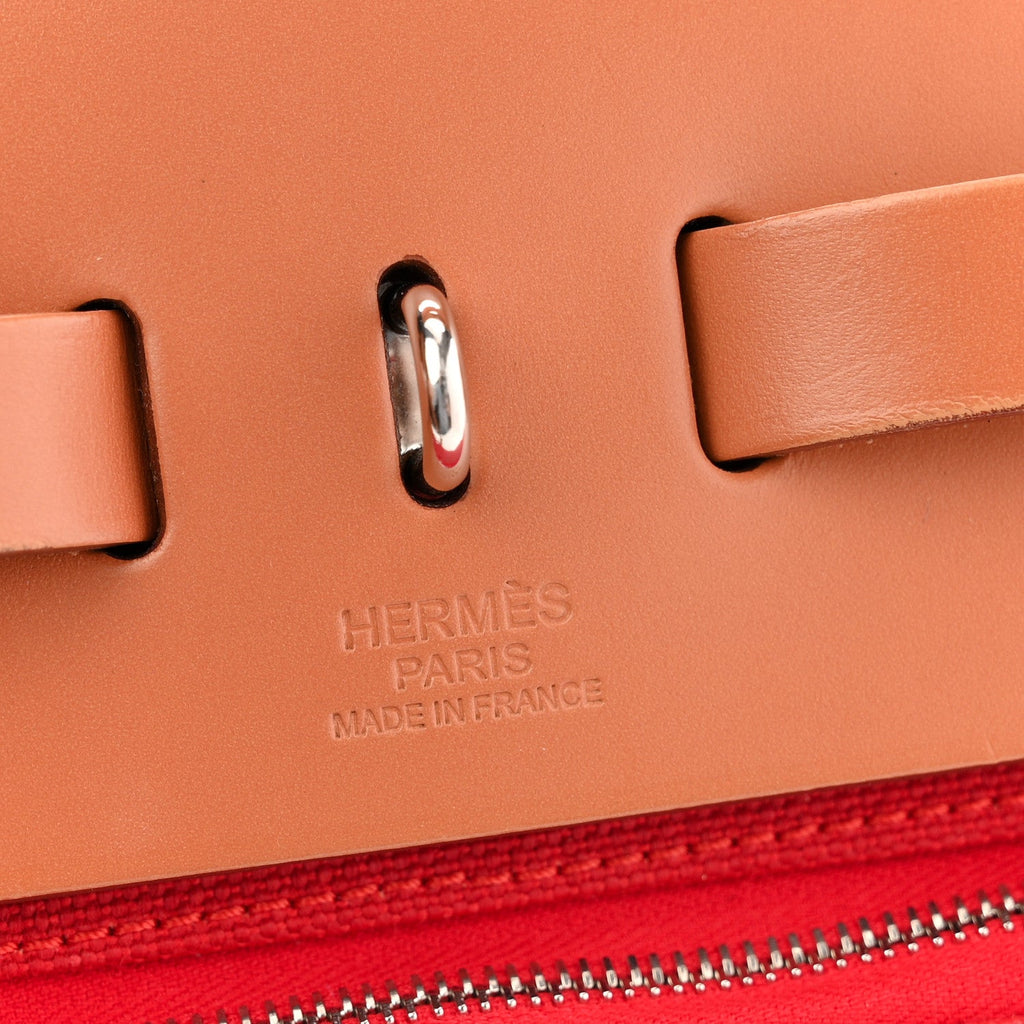 エルメス ヴァッシュ ハンター トワイル Herbag Zip 31 PM ルージュトマト ナチュラル (代金引換)