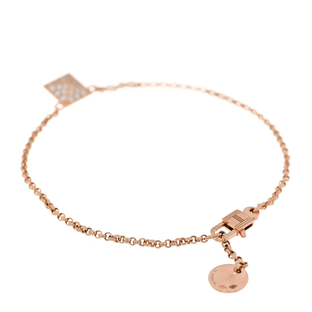 エルメス 18K ローズゴールド ダイヤモンド クル ド ア ブレスレット (代金引換)