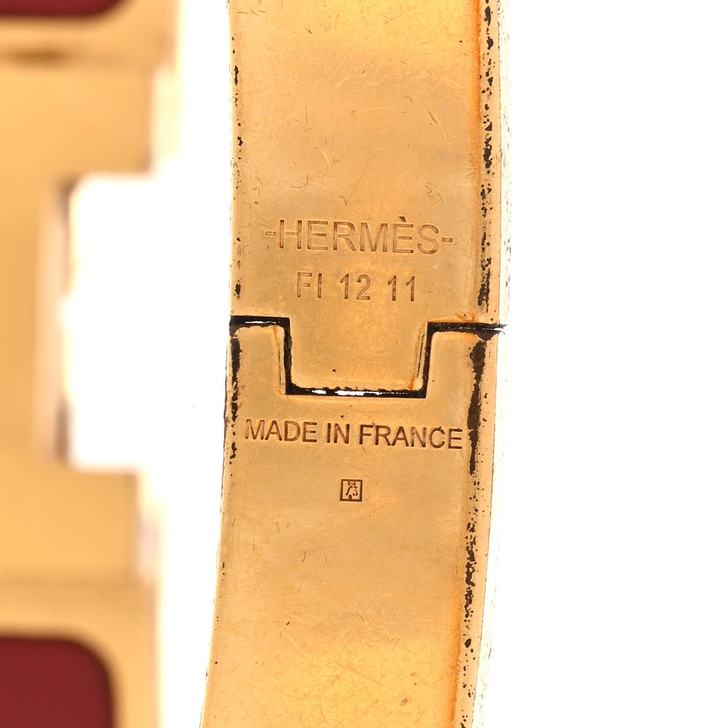エルメス マットエナメル ナロークリックラック HH ブレスレット T4 ルージュ H (代金引換)