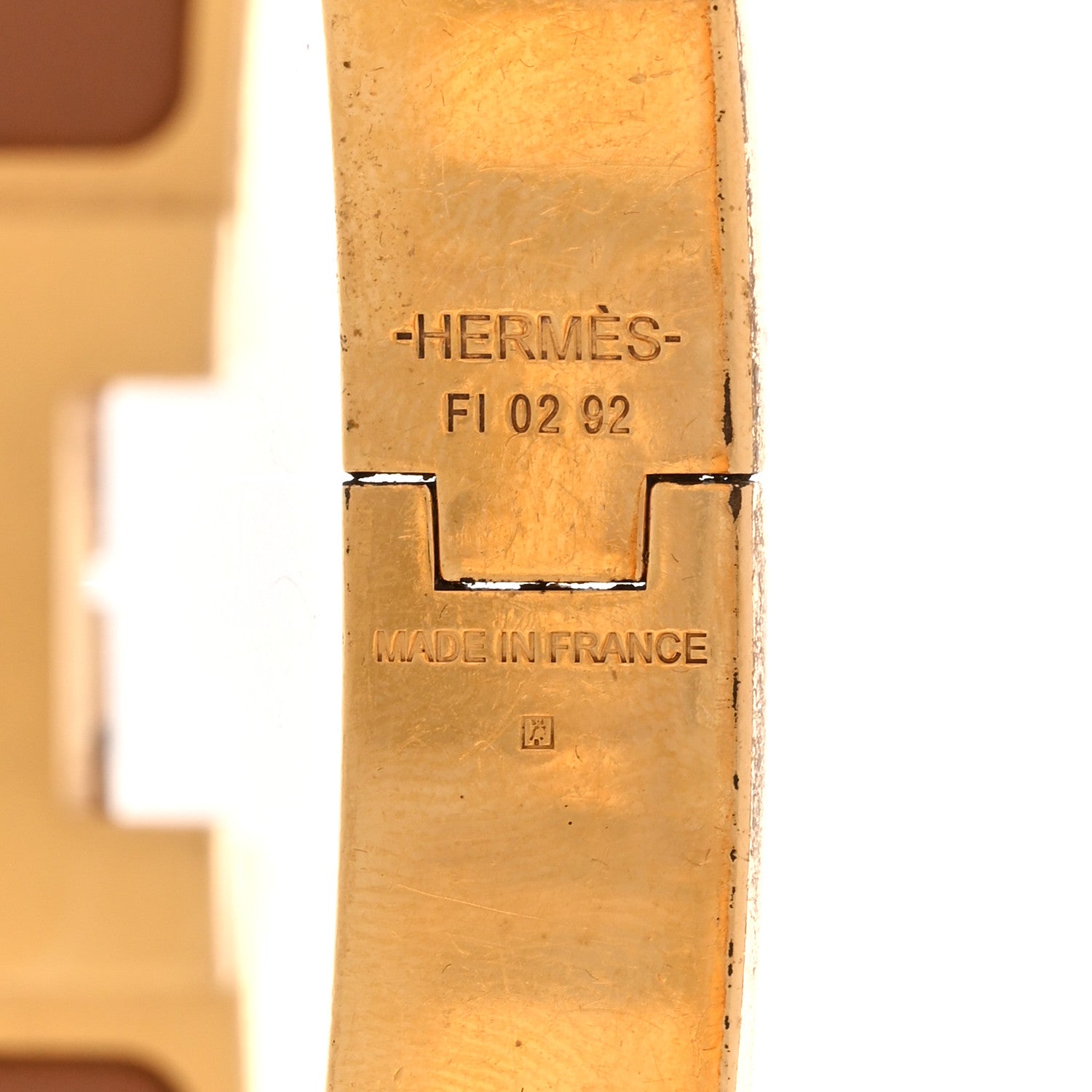 エルメス マットエナメル ナロークリックラック HH ブレスレット T4 ゴールド (代金引換)