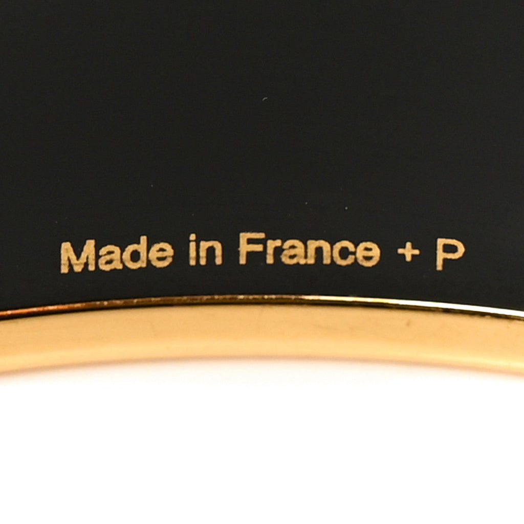 エルメス エナメル プリント ルバン・ド・シェバル エクストラワイド ブレスレット 65 オレンジ (代金引換)