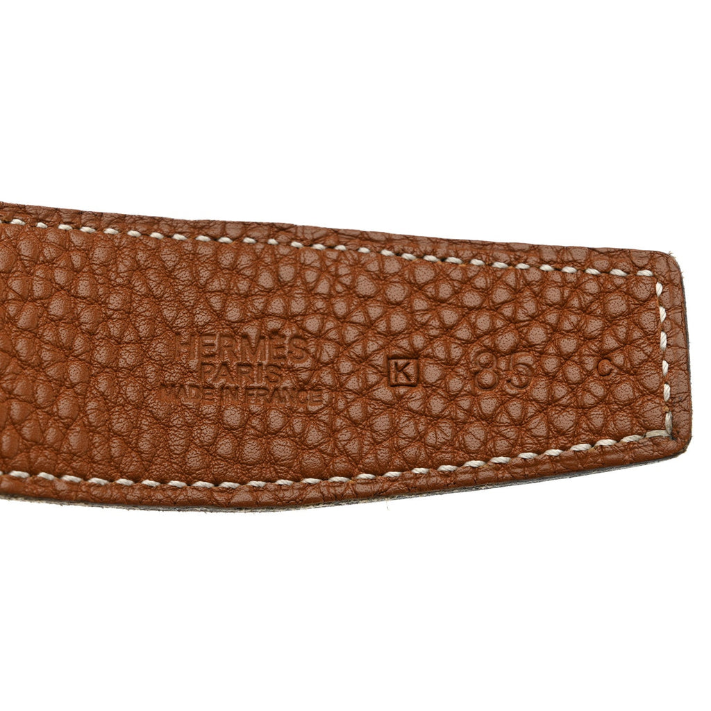 エルメス ボックス トゴ リバーシブル 32mm ベルトストラップ 85 ブラック ゴールド (代金引換)