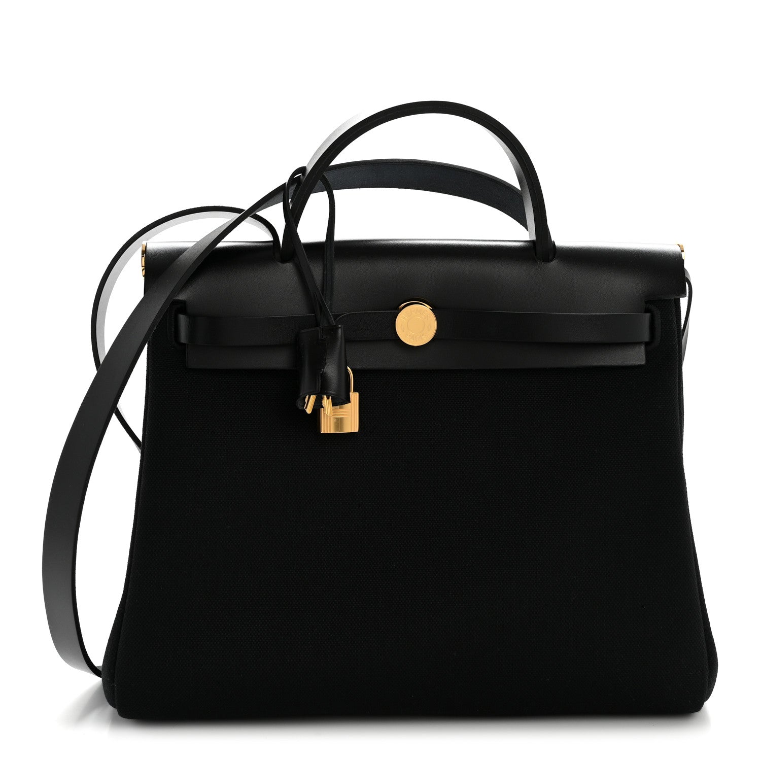 エルメス ミリタリー トワル・ヴァッシュ ハンター・エルバッグ・ジップ リターン 31 PM ブラック (代金引換)