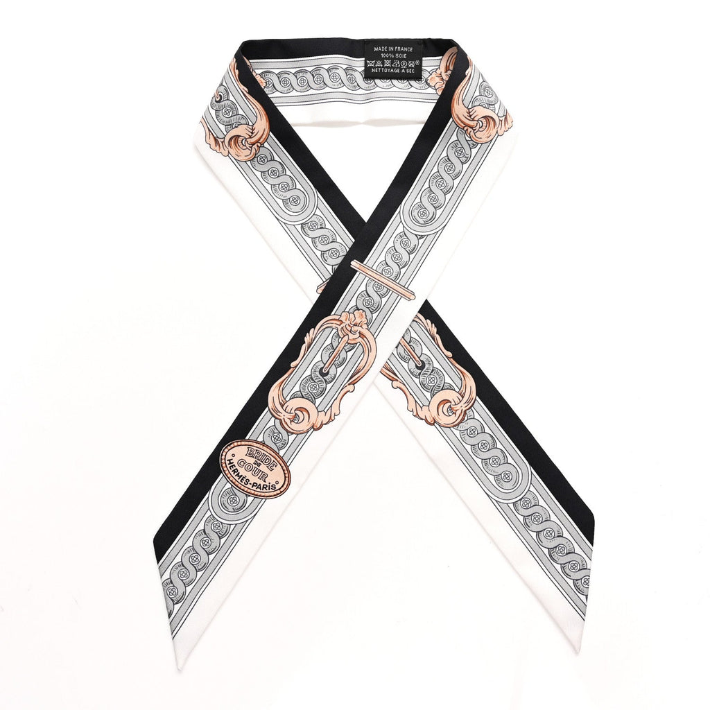 エルメス シルク ブライド ドゥ クール ツイリー ブラック ホワイト オー ローズ (代金引換)